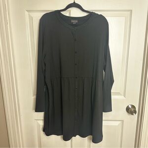 J. Jill Wherever Collection long sleeve button up dress dress XL minimalist